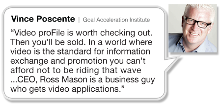 Vince Poscente referral for Video proFile